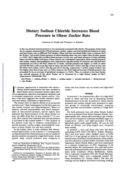 Dietary Sodium Chloride Increases Blood Pressure