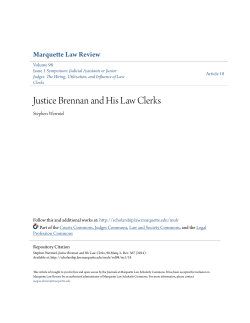 Justice Brennan and His Law Clerks