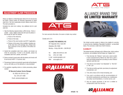 Alliance Brand Tire Warranty