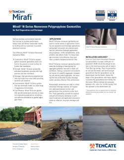 Mirafi&reg; N-Series Nonwoven Polypropylene Geotextiles