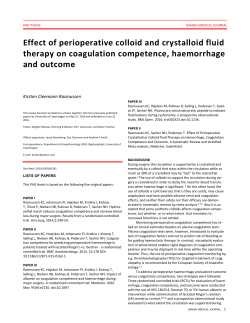 Effect of perioperative colloid and crystalloid fluid therapy on