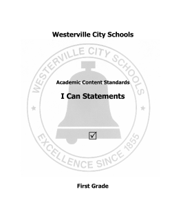 i can - Westerville City Schools