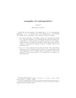 examples of contrapositive