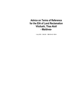 Advice on Terms of Reference for the EIA of Land Reclamation