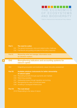 the economics of ecosystems and biodiversity