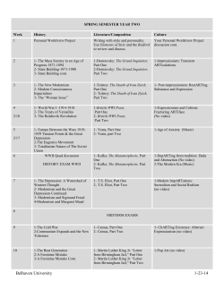 Spring Semester Year Two