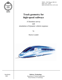 Track geometry for high-speed railways