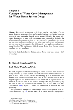 Concepts of Water Cycle Management for Water Reuse System