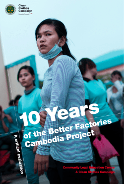 of the Better Factories Cambodia Project