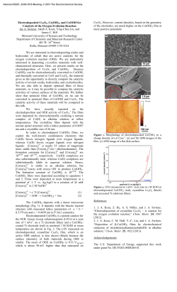 Electrodeposited Co3O4, Co(OH)2, and CoOOH for Catalysis of the