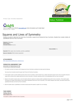 Squares and Lines of Symmetry