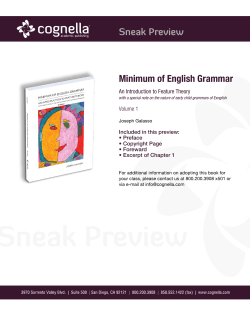 Minimum of English Grammar