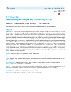 Ethnobotany: Challenges and Future Perspectives (PDF