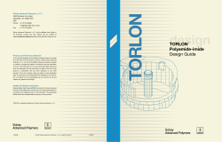 TORLON® Polyamide-imide Design Guide - E-Plas