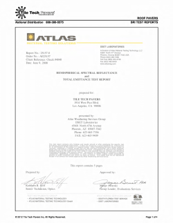 Solar Testing - Tile Tech Pavers