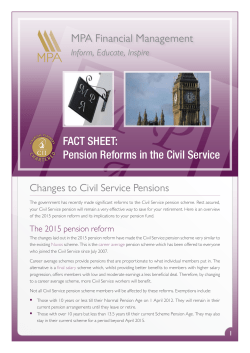 Pension reforms in the Civil Service