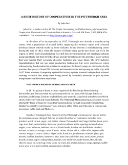 brief history of cooperatives in Pittsburgh