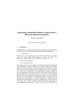 Interpreting standardized indirect requests from a Relevance