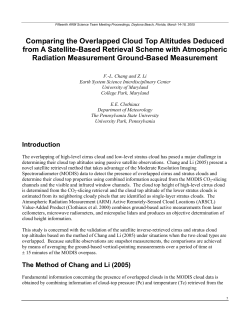 Comparing the Overlapped Cloud Top Altitudes Deduced from A