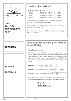 Section 2 - Board of Studies