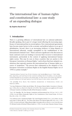The international law of human rights and constitutional law: a case