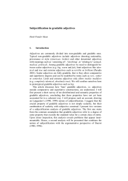 Subjectification in gradable adjectives