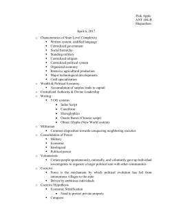 Pink Apple ANT 104-B Shepardson April 6, 2017 o Characteristics of