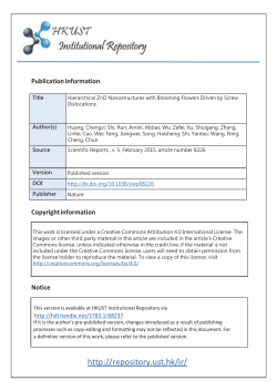 Publication information - HKUST Institutional Repository