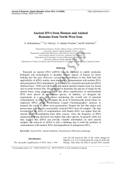Ancient DNA from Human and Animal Remains from