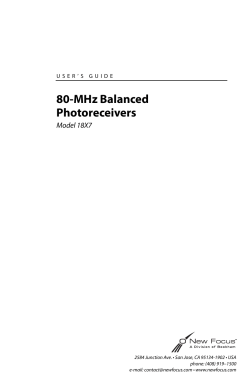 80-MHz Balanced Photoreceivers