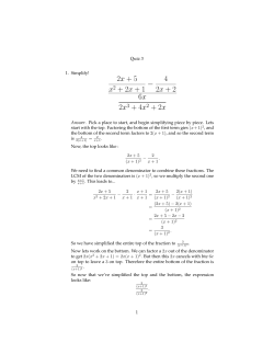 2x + 5 x2 + 2x + 1 - 4 2x + 2 6x 2x3 + 4x2 + 2x