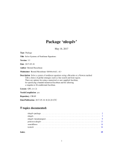 Package `nleqslv`