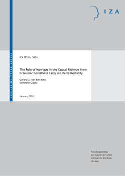 The Role of Marriage in the Causal Pathway from Economic