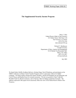 The Supplemental Security Income Program