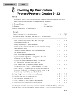 Grades 9&ndash;12 - Culture of Dignity