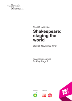 Shakespeare: staging the world