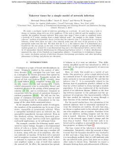 Takeover times for a simple model of network infection