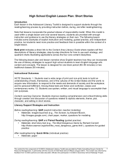 High School English Lesson Plan: Short Stories