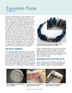 Egyptian Paste - Ceramic Arts Daily