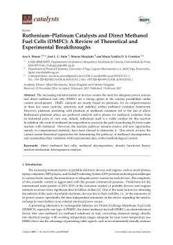 Ruthenium–Platinum Catalysts and Direct Methanol Fuel Cells