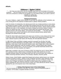 GIBBONS v. OGDEN READING - the jerry perez experiment