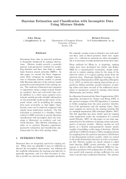Bayesian Estimation and Classification with Incomplete