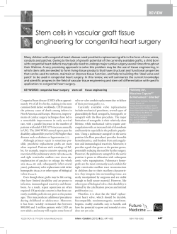 Stem cells in vascular graft tissue engineering for congenital heart
