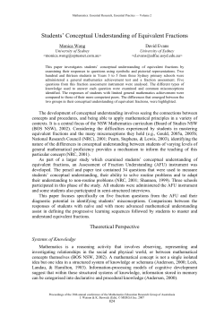 Students` Conceptual Understanding of Equivalent Fractions