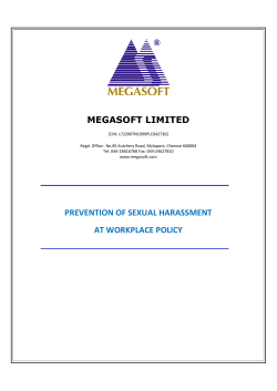 megasoft limited prevention of sexual harassment at workplace policy