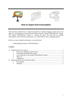 how to import transcriptions of spoken language