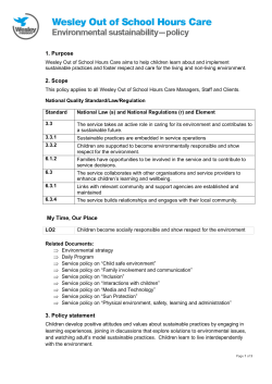 OSH Environmental Sustainability Policy