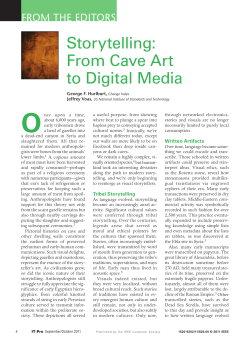 Storytelling: From Cave Art to Digital Media