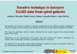 Iterative technique to interpret OASIS data from spiral galaxies