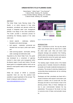 Urban Water Cycle Planning Guide